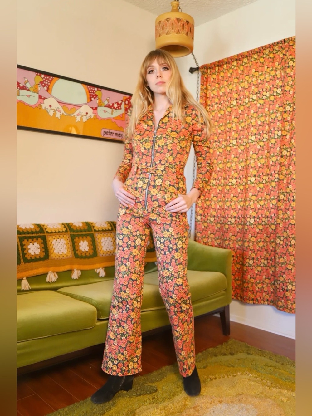 Miracle Eye Marigold Jumpsuit Orange and Yellow.